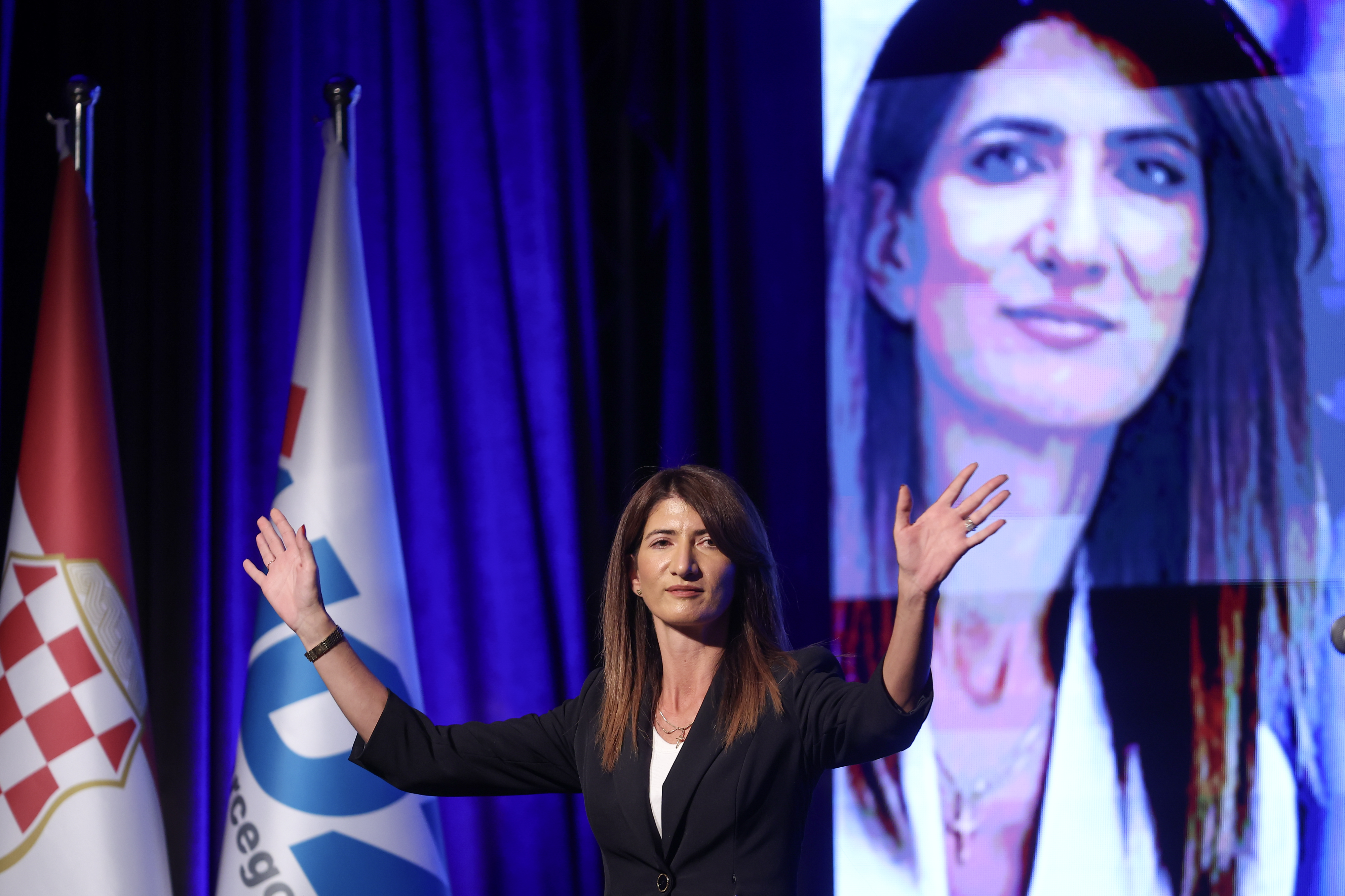 15.09.2026., Sarajevo, Bosna i Hercegovina - Predizborni skup HDZ BiH na kojem se obratila i njihova kandidatkinja za clana Predsjednistva BiH Darijana Filipovic. Photo: Armin Durgut/PIXSELL