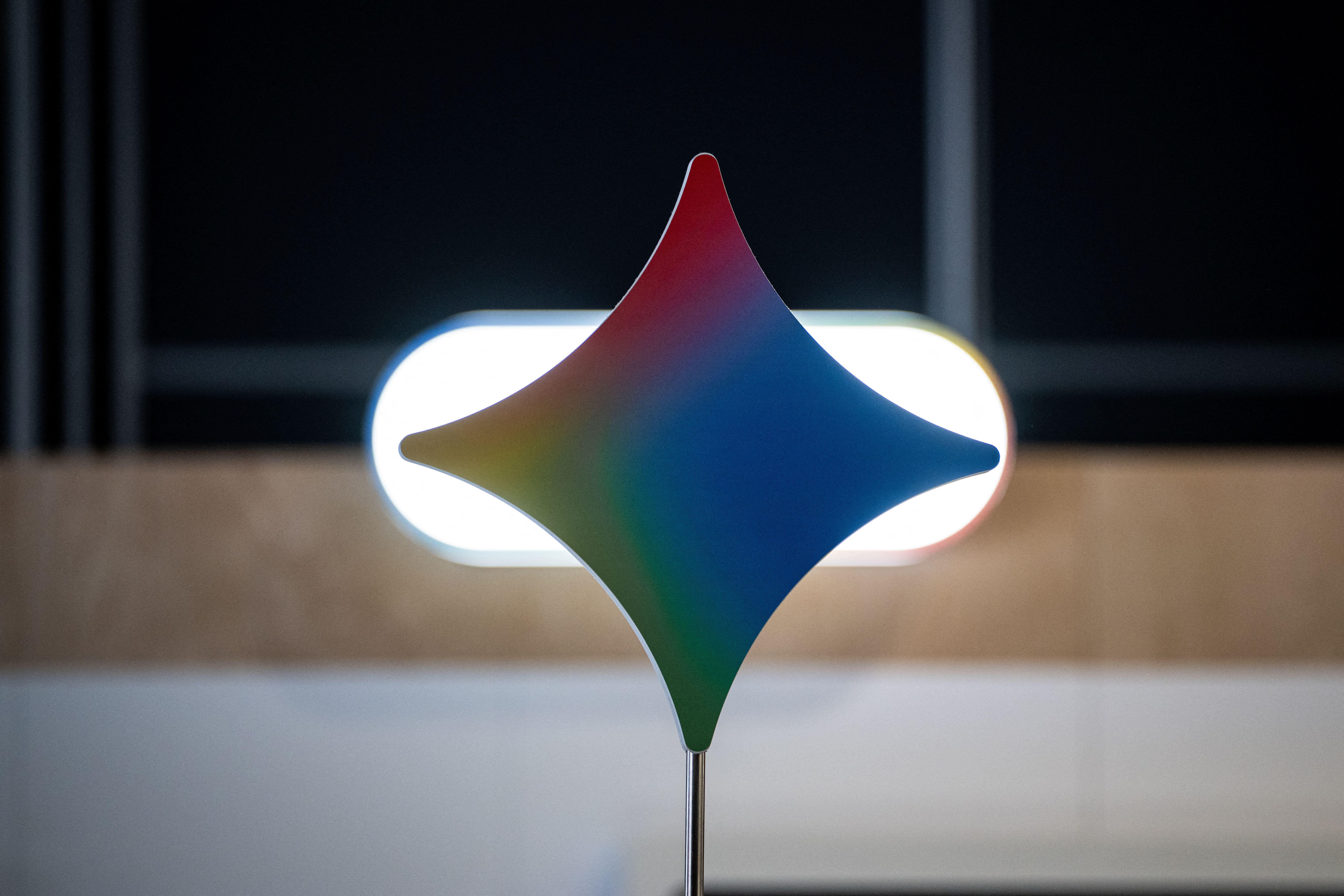 The Gemini logo is seen at the "ALL IN 2026" conference at the Palais des Congres de Montreal in Montreal, Quebec, on September 17, 2026. "ALL IN" is Canada's largest artificial intelligence and technology event. (Photo by ANDREJ IVANOV / AFP)