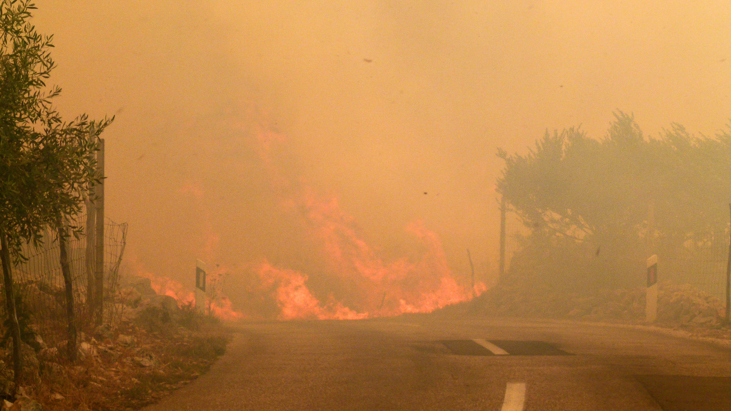 15.07.2011., Dracevica - Poslijepodne je jak vjetar vatru doveo nadomak mjesta Dracevica. Krajnjim naporima vatrogasaca kuce su obranjene. r"nPhoto: Ivo Cagalj/PIXSELL