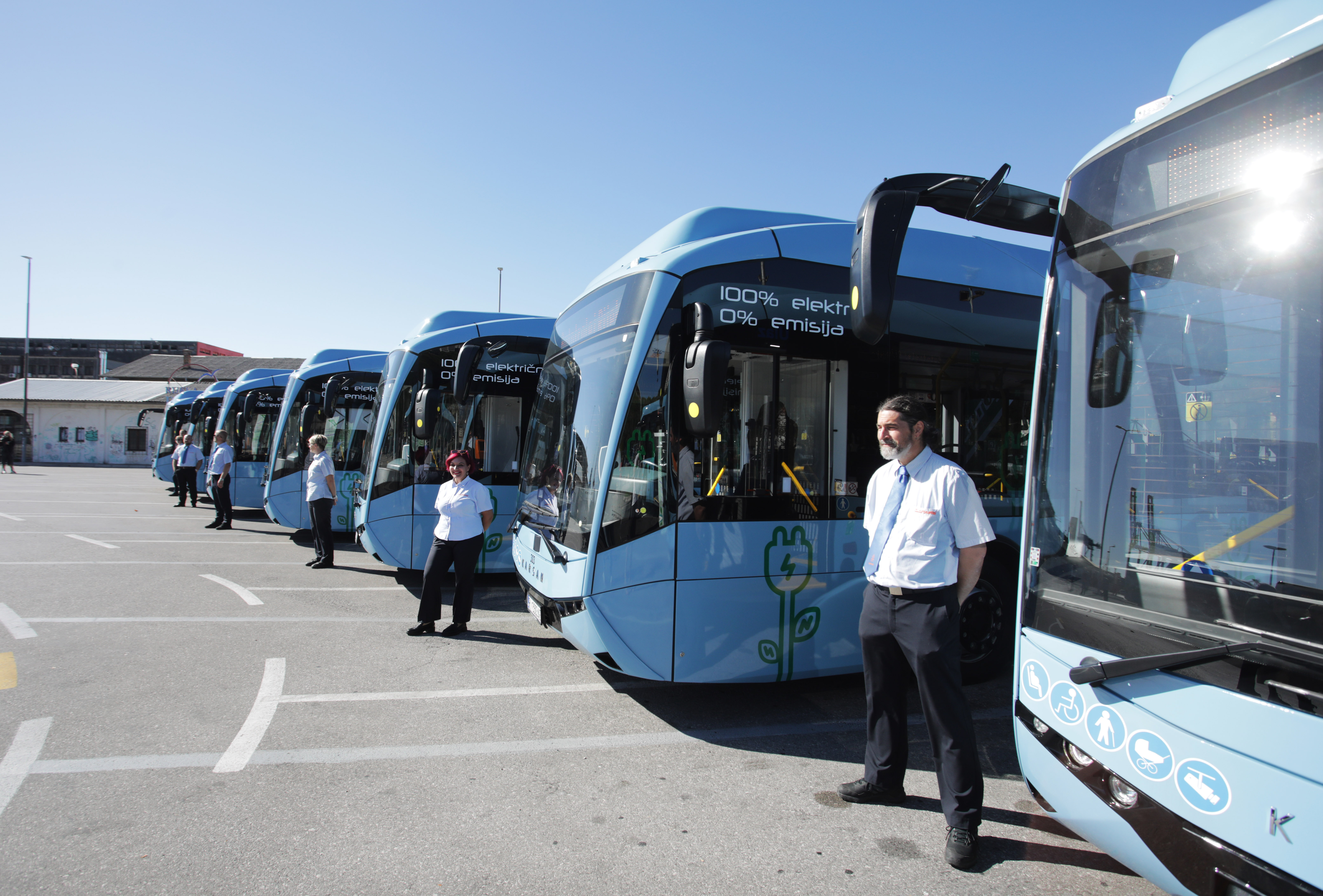22.09.2026., Rijeka - Predstavljanje osam novih elektricnih autobusa Karsan e-ATA 10, Komunalnog drustva Autotrolej. Photo: Goran Kovacic/PIXSELL