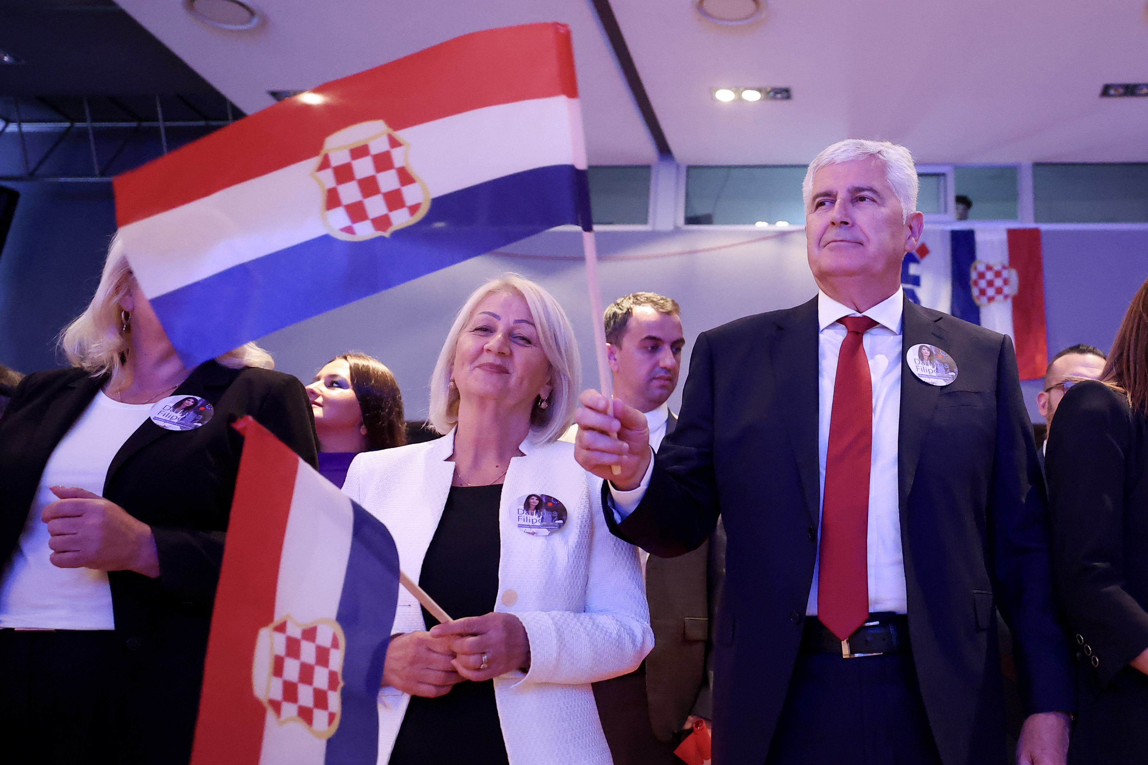 15.09.2026., Sarajevo, Bosna i Hercegovina - Predizborni skup HDZ BiH na kojem se obratila i njihova kandidatkinja za clana Predsjednistva BiH Darijana Filipovic. Photo: Armin Durgut/PIXSELL