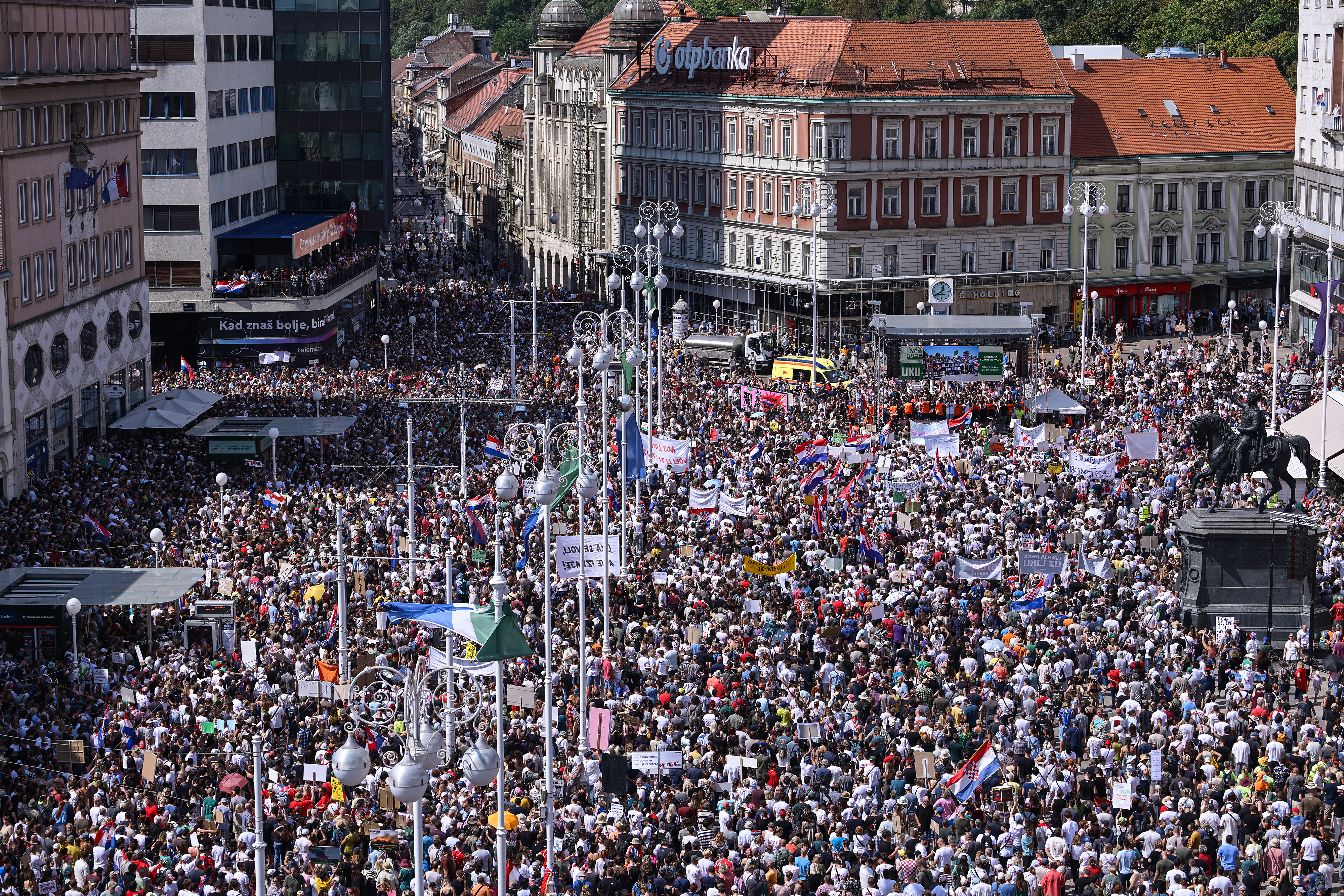 05.09.2026., Zagreb - Okupljanje prosvjednika Hodaj za Liku, hodaj za Hrvatsku Photo: Igor Soban/PIXSELL