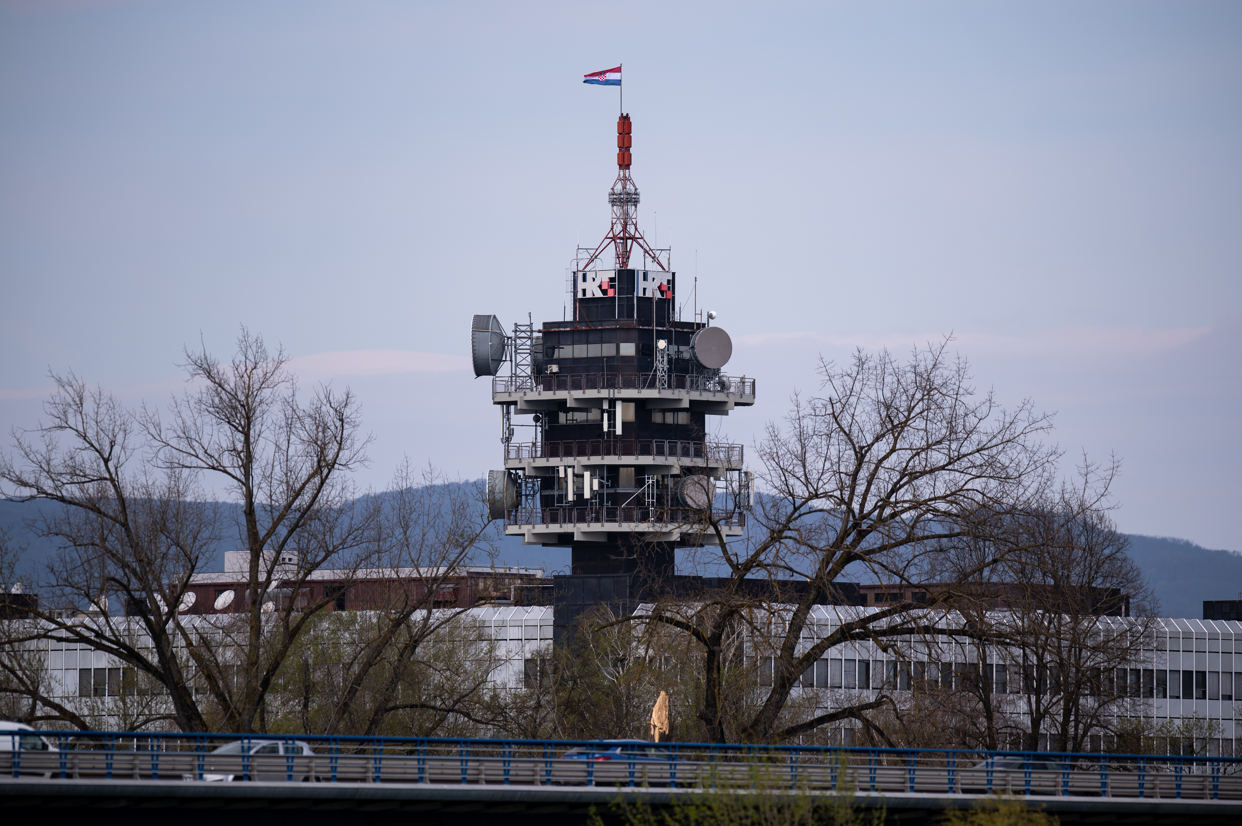 03.04.2026., Zagreb - Pogled na grad sa savskog nasipa na Bundeku.