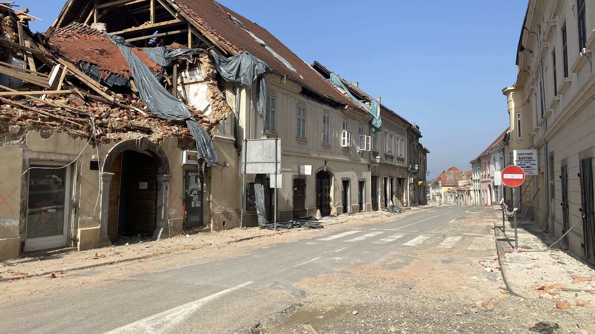 potres, Petrinja, centar Petrinje