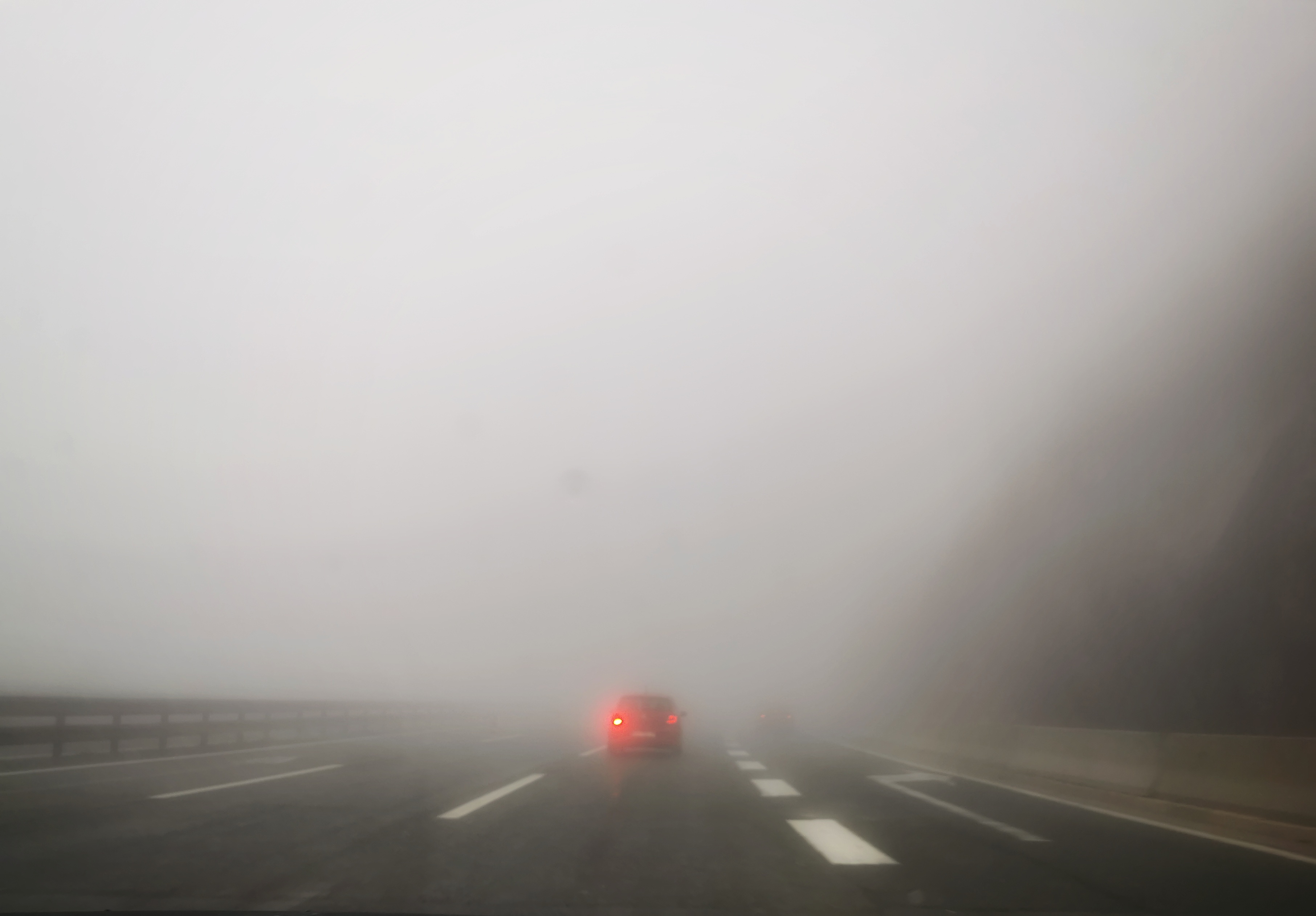 magla, cesta, autocesta, put, putovanje