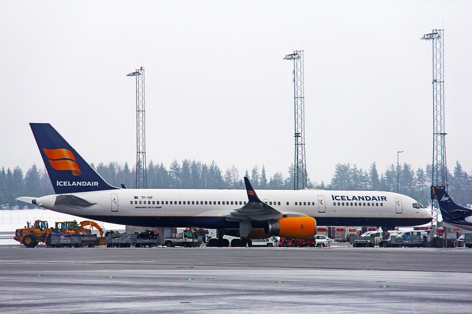 Icelandair, avion, Island