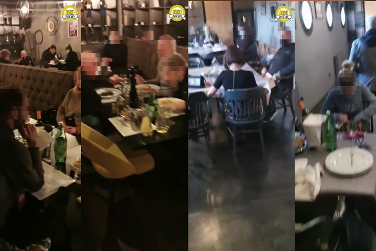 mjere, mup snimka, restoran, mjere, kršenje mjera