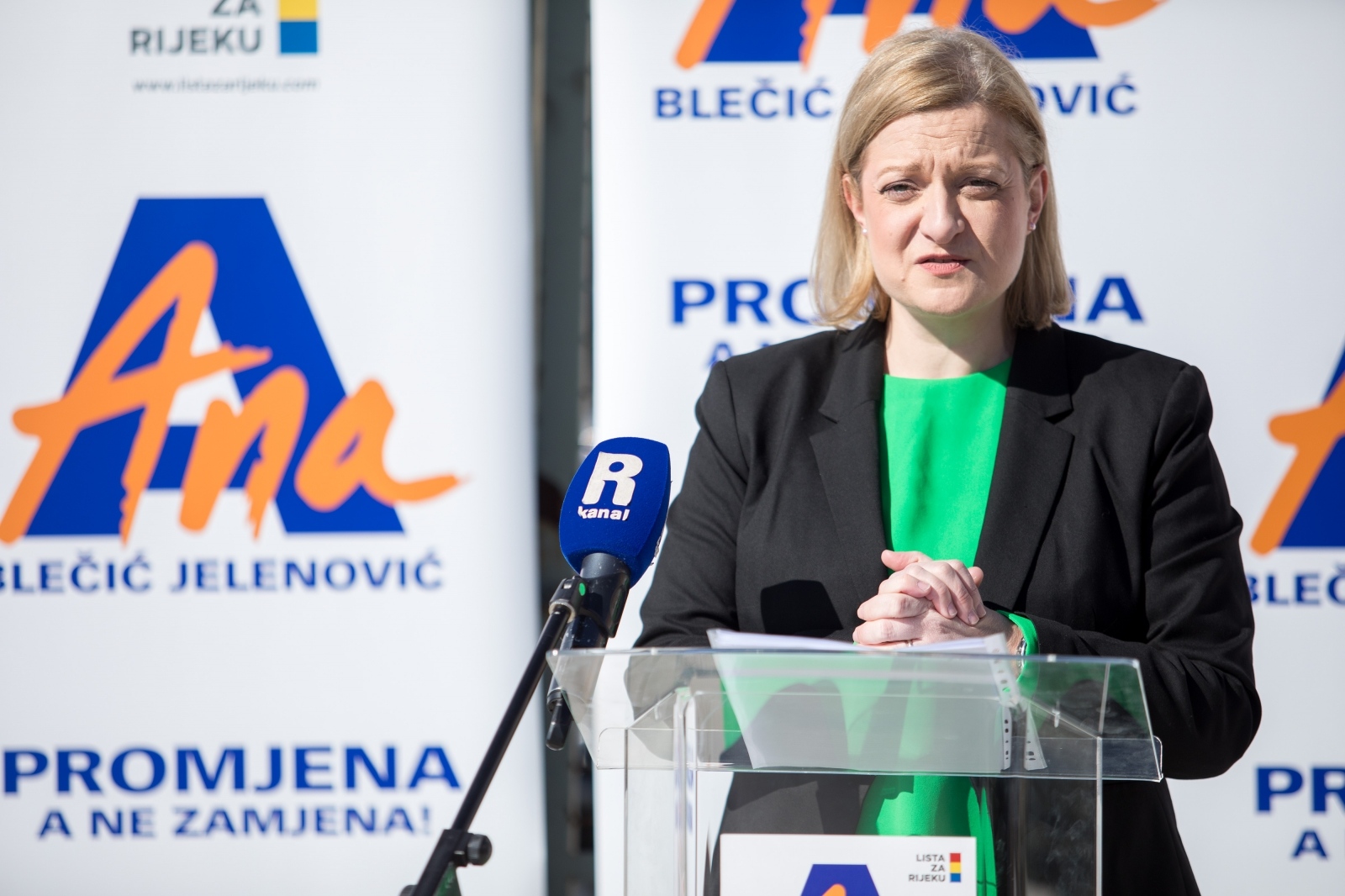 Konferencija za medije  kandidatkinje za gradonačelnicu Rijeke Ane Blečić Jelenović