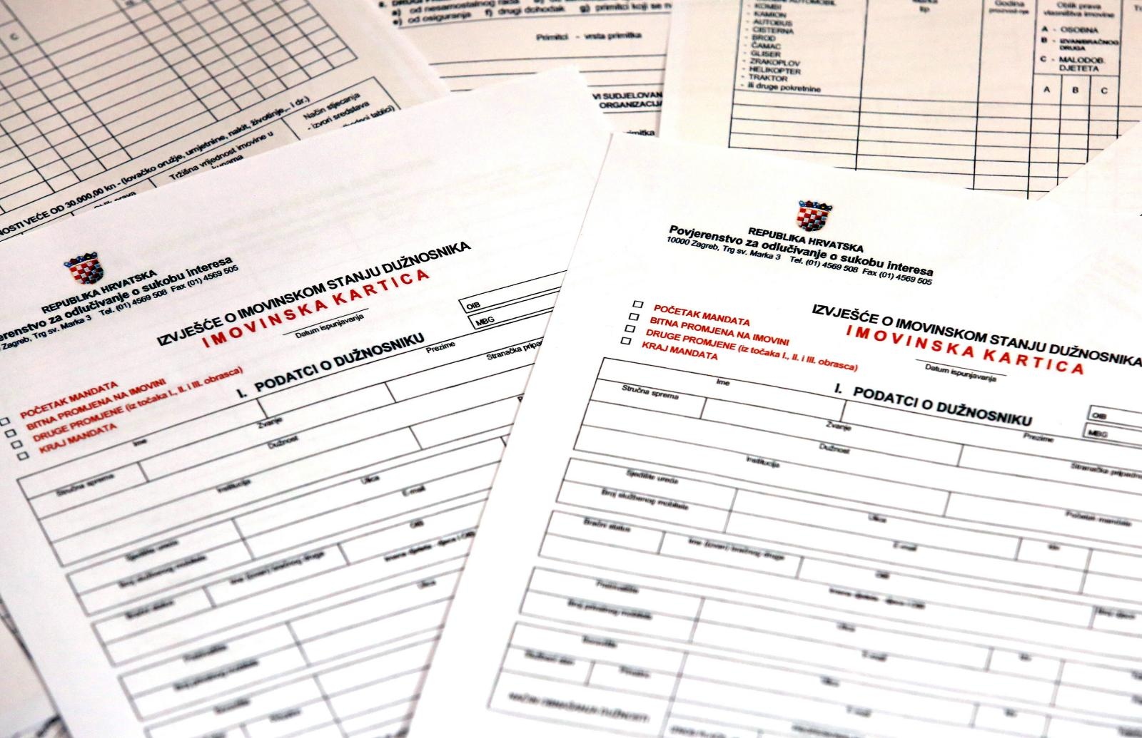 imovinska kartica, imovinske kartice