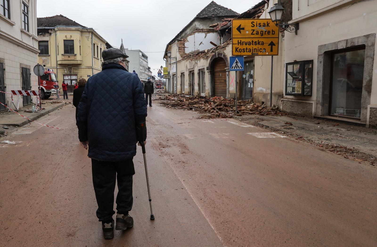 Petrinja: Centar grada nakon razornog potresa