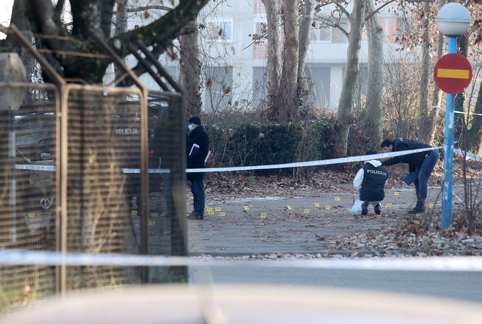 Dvije osobe ranjene u pucnjavi u Zagrebu, policija, očevid, pucnjava, peščenica