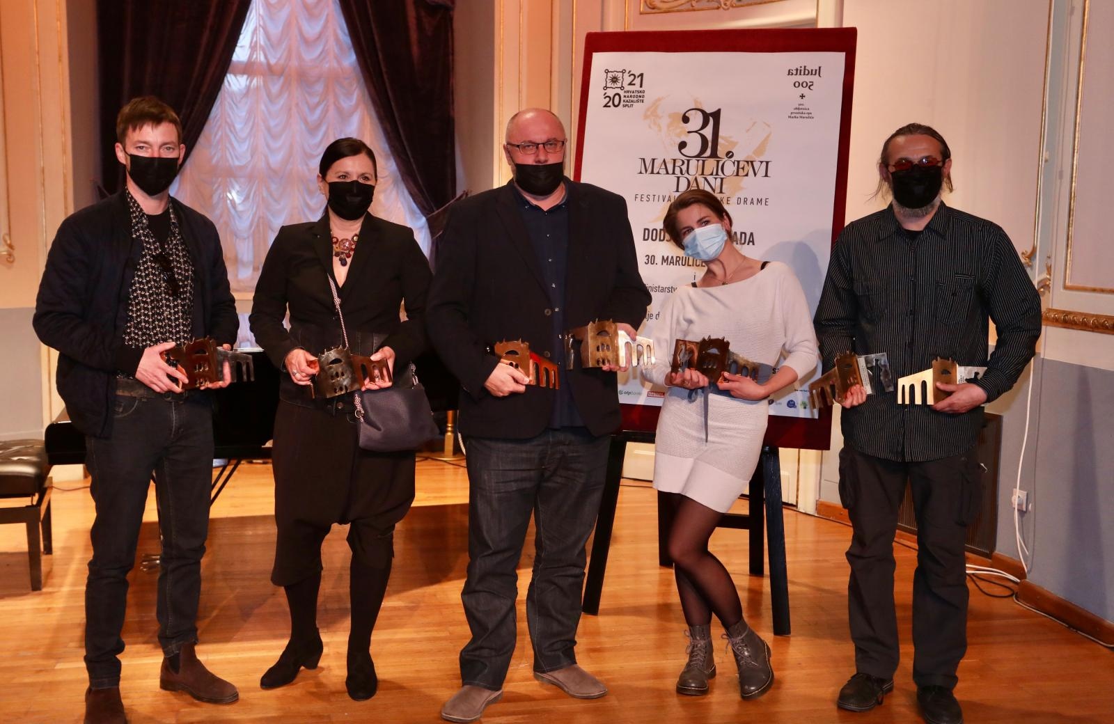 Split: Dodjela nagrada "Marul" i "Marin Držić" festivala hrvatske drame Marulićevi dani