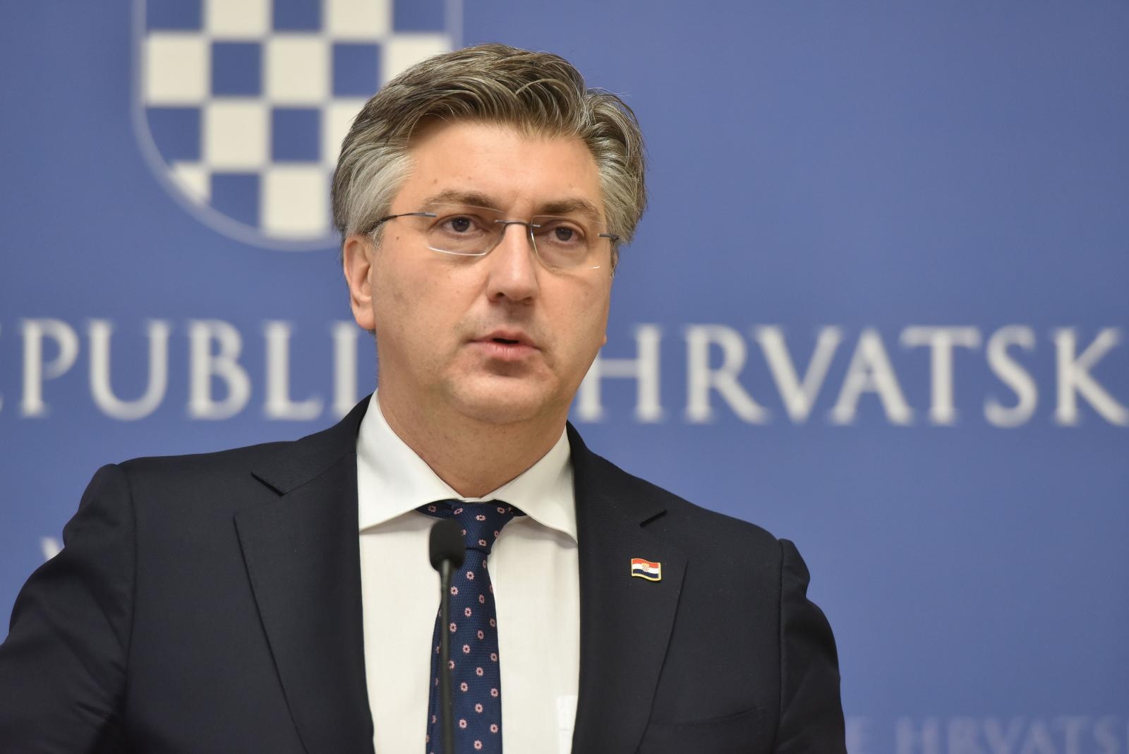 Premijer Andrej Plenković održao je konferenciju za medije u Vladi RH