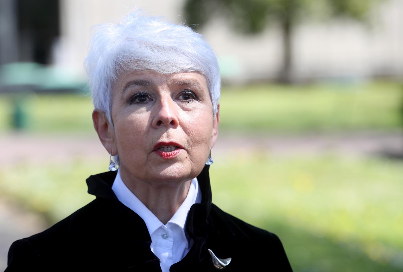 Jadranka Kosor u Jasenovcu odgovarala na pitanja novinara