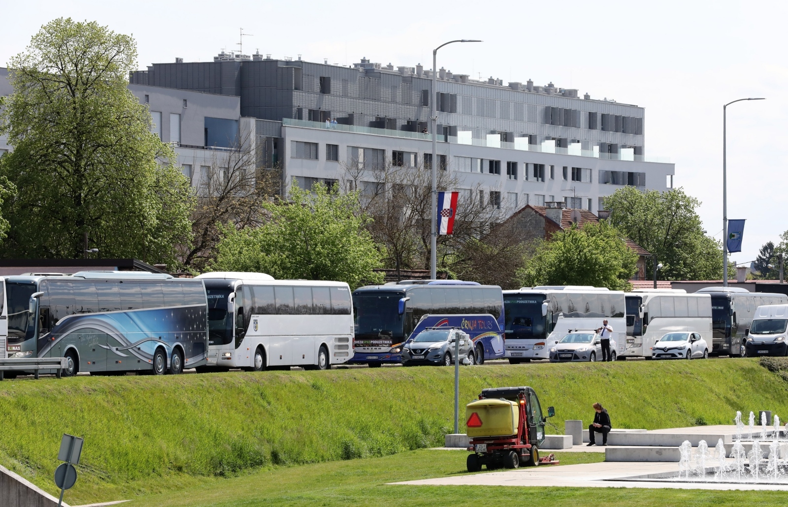 Prosvjed autoprijevoznika u Zagrebu