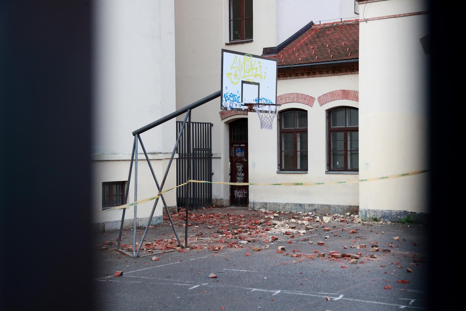 potres, zagreb, škola, obrazovanje, učenici, obnova Zagreb: Vidljive posljedice potresa na  osnovnoj školi Josipa Jurja Strossmayera