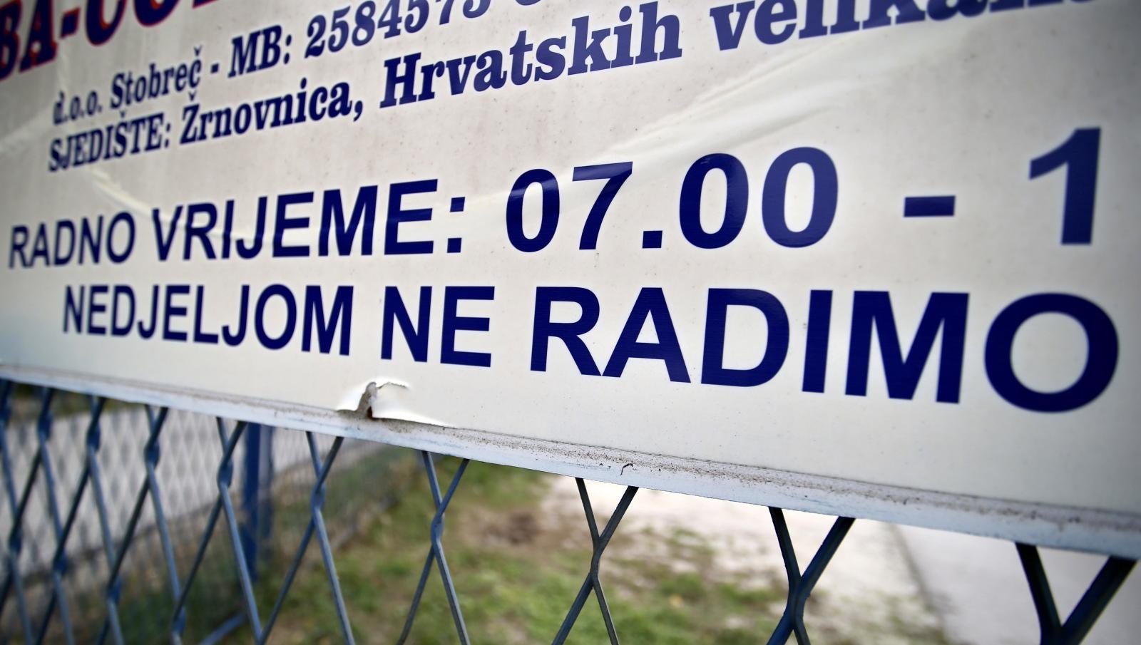 neradna nedjelja, trgovina