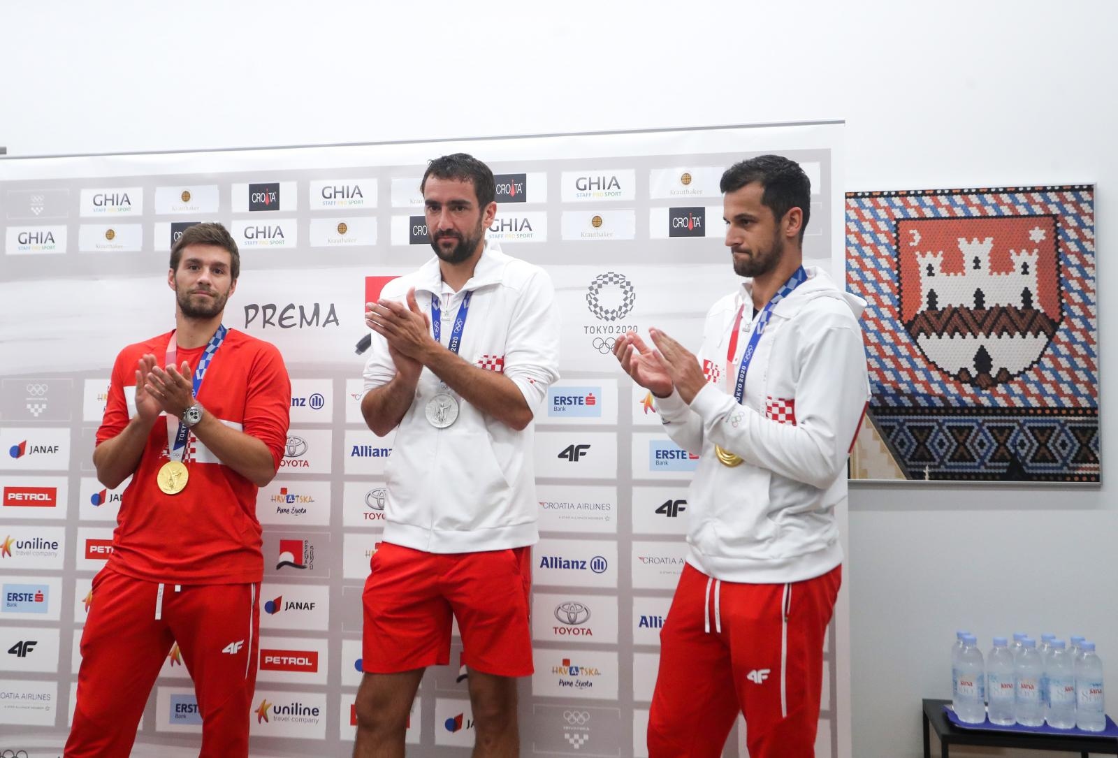 doček, Nikola Mektić, Mate Pavić, Marin Čilić