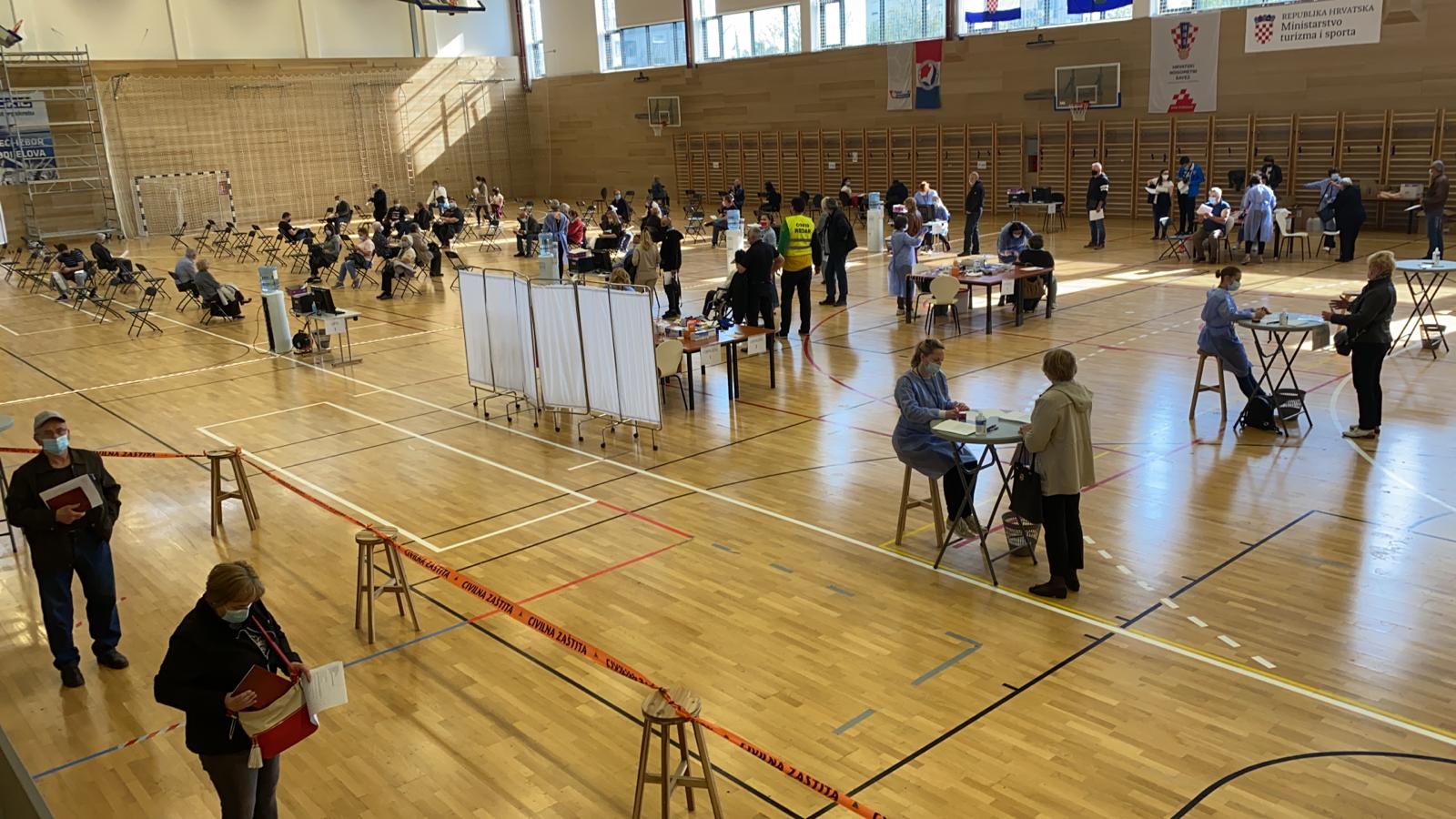 cijepljenje, dom sportova