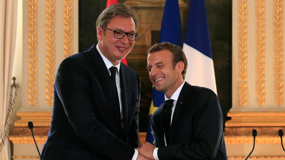 Aleksandar Vučić, Emmanuel Macron