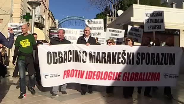 Božinović u Marakešu, u Splitu prosvjed protiv Sporazuma