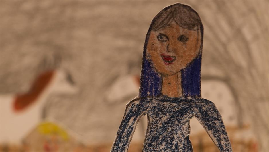 Children Christmas drawing