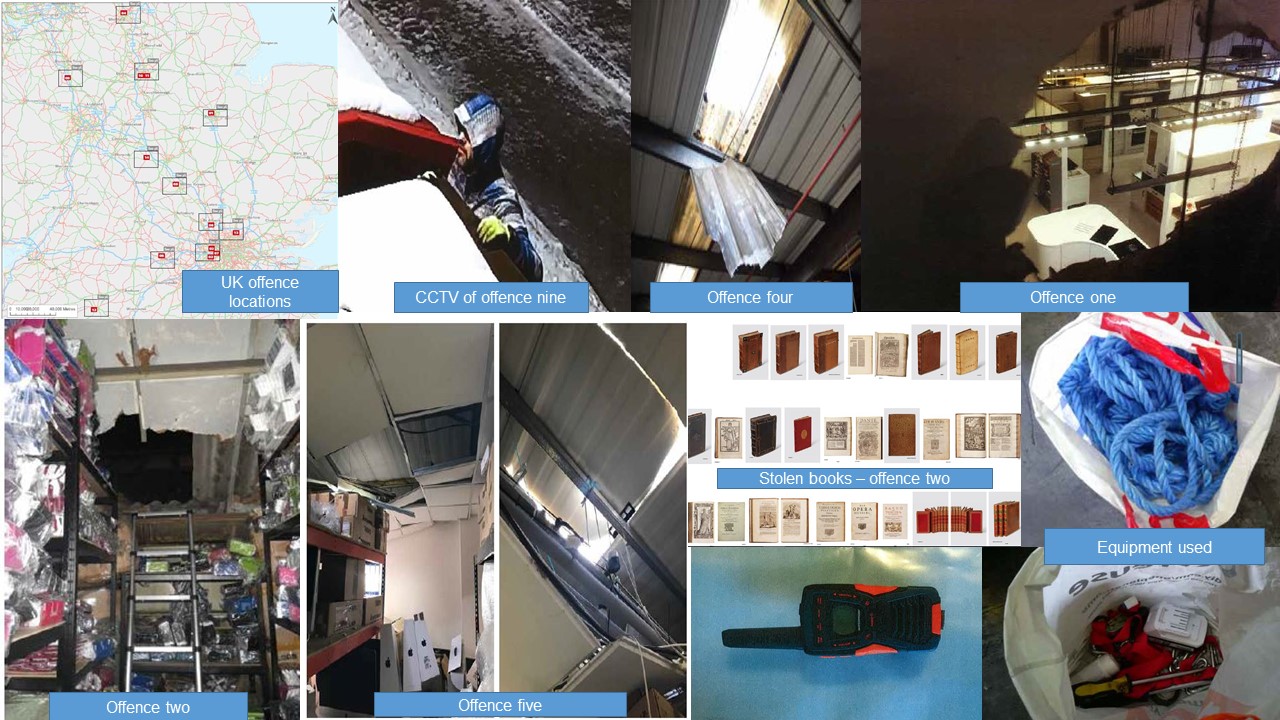 Collage of damage to venues, stolen property and equipment (1)