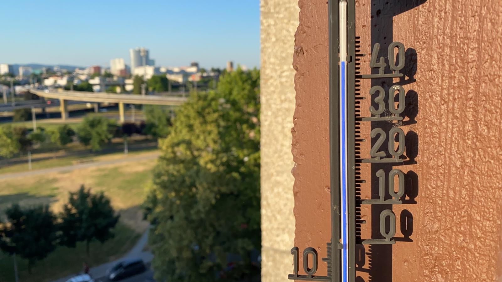 ljeto, vrućina, termometar, toplinski val