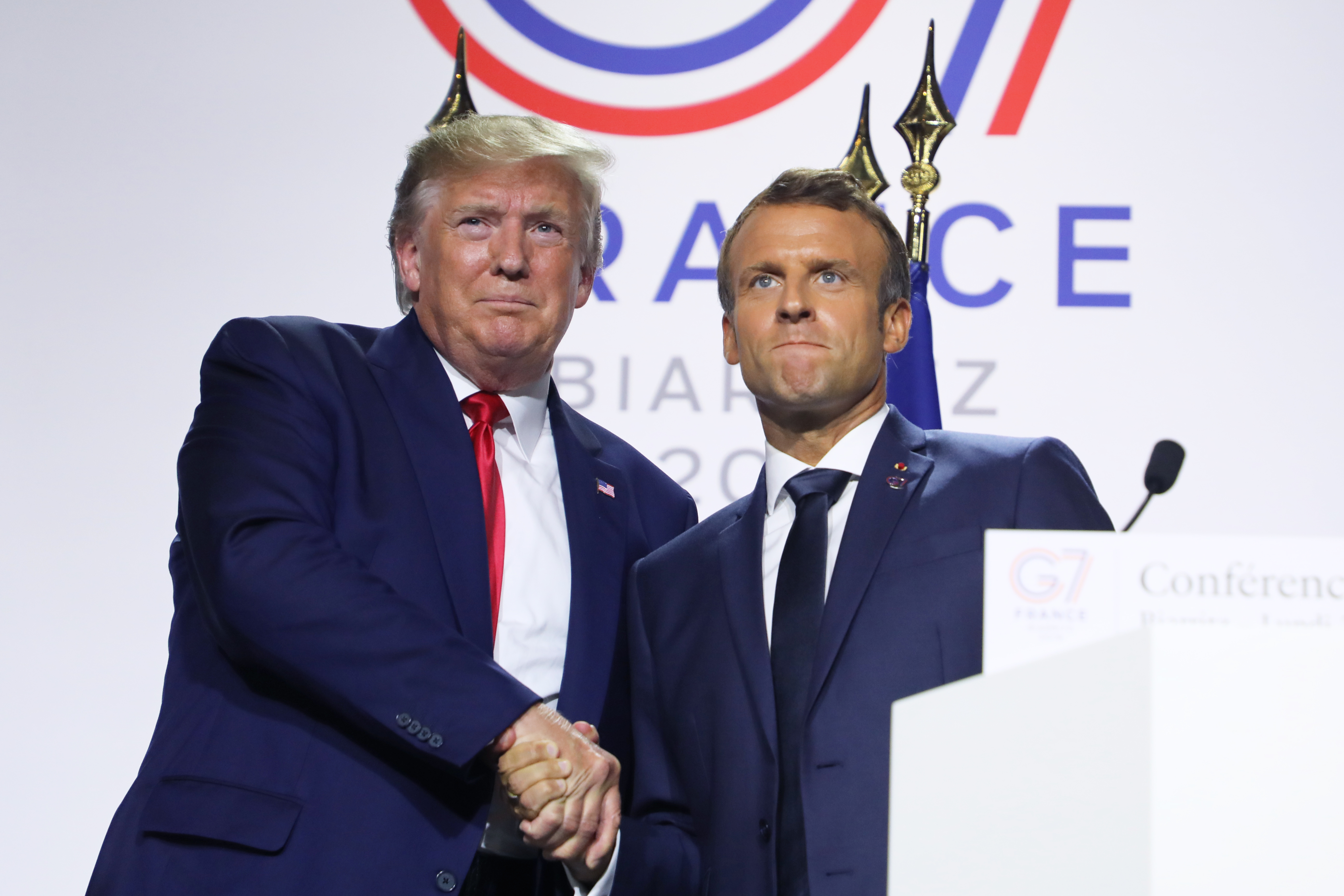 Donald Trump Emanuel Macron