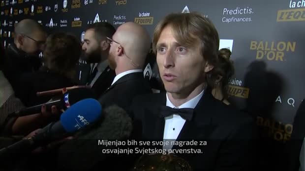 Luka Modrić osvojio Zlatnu loptu: "Ponosan sam i počašćen, hvala svima"