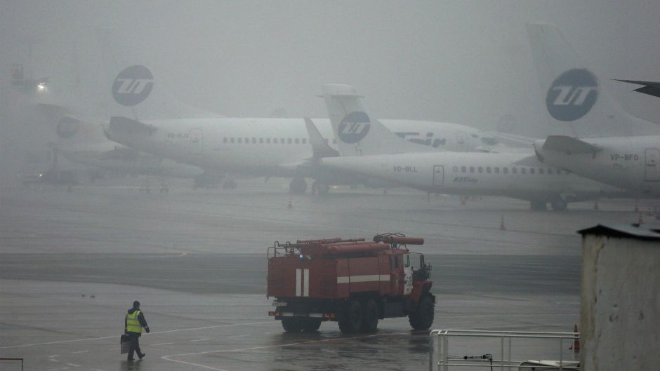 moskva aerodrom pad aviona