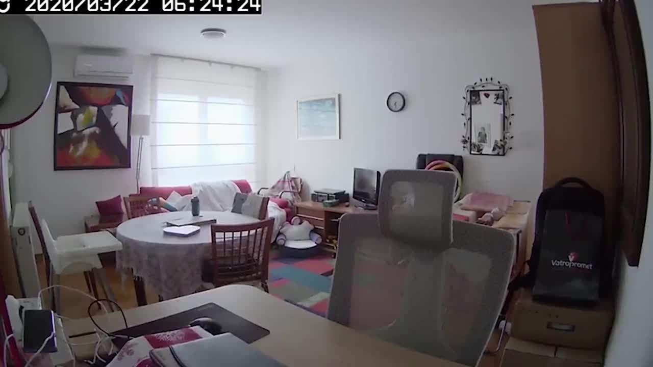 Nadzorna kamera snimila podrhtavanje u stanu