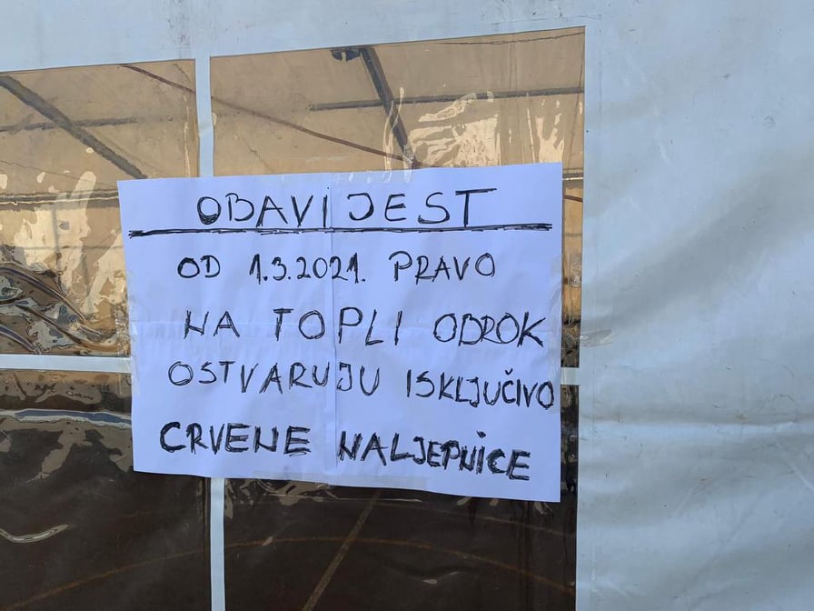 obavijest Petrinja hrana