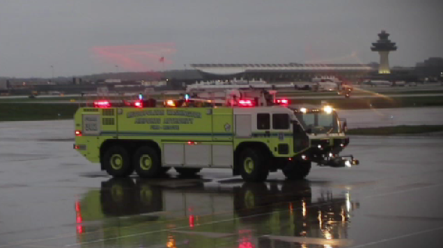 pozar avion aerodrom