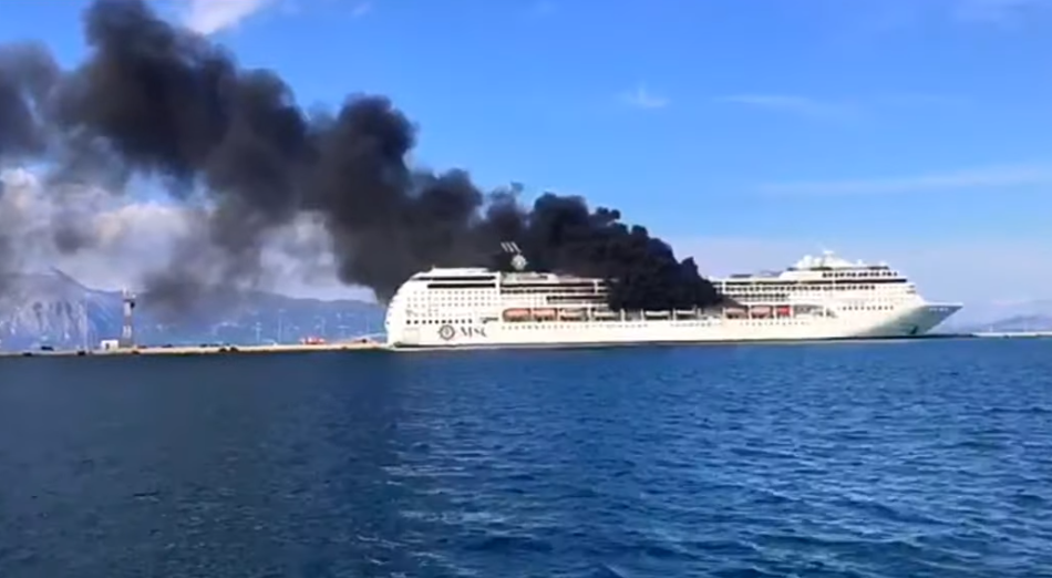 požar kruzer grčka