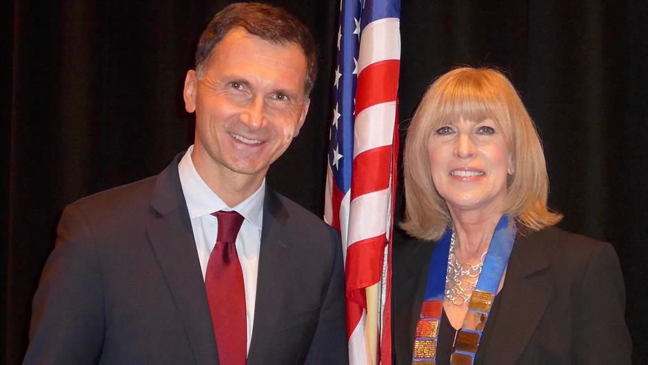 Prof.dr. Primorac and Mrs. Susan Balou, AAFS President, February 2018