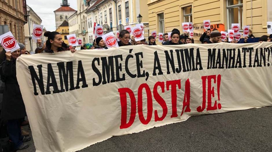 Prosvjed gup smeće zagreb