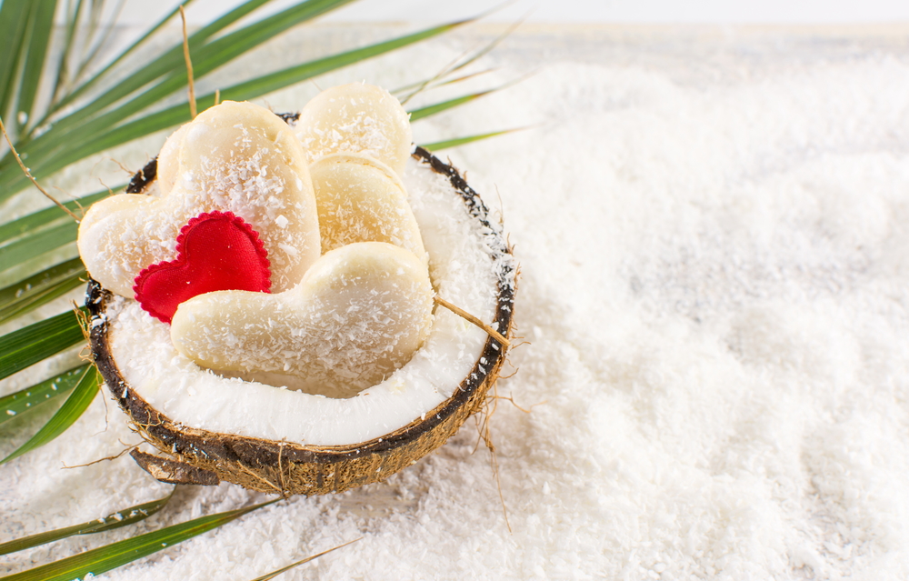 Coconut,Cookies,In,A,Natural,Fruit,Made,Bowl