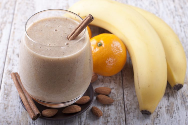 smoothie, mandarina, banana