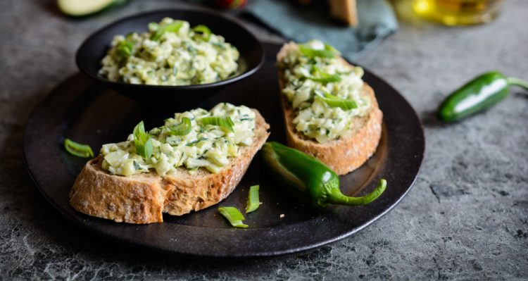 namaz, kruh, paprika, doručak, večera, obrok