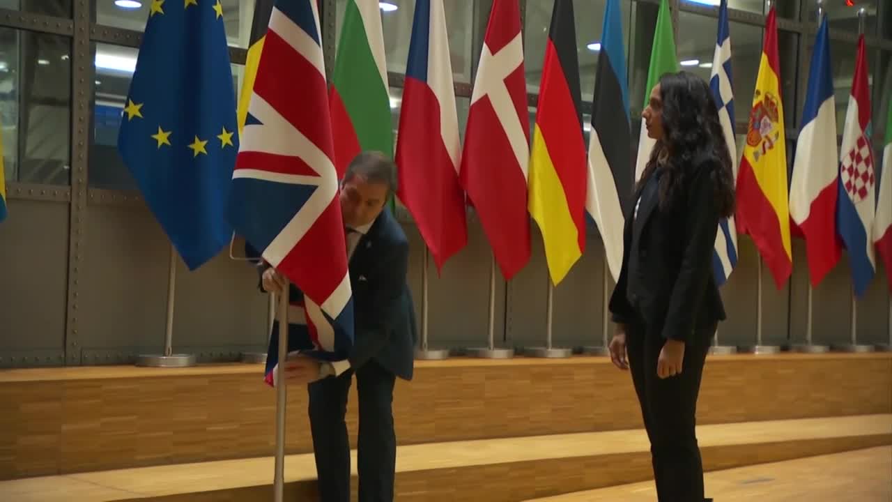 Skidanje zastave Velike Britanije u Europskom vijeću