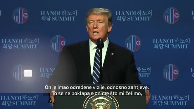 Trump i Kim bez dogovora: Tražio je ukidanje sankcija, nismo mogli pristati