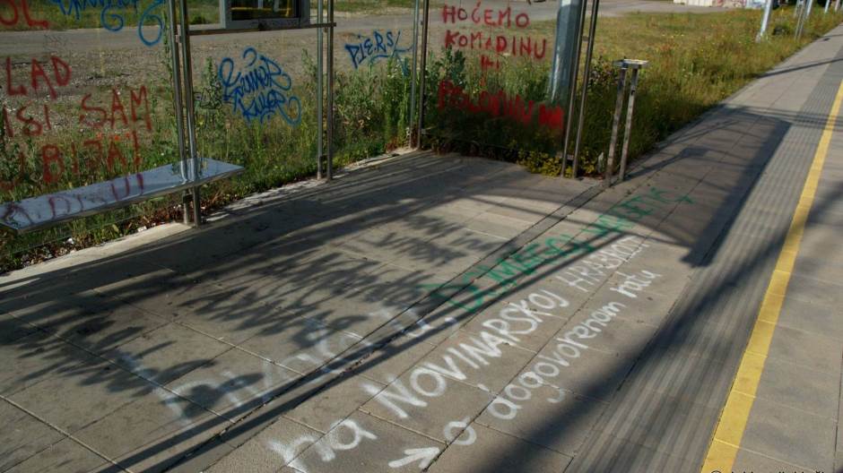 vandalizam na željezničkom stajalištu
