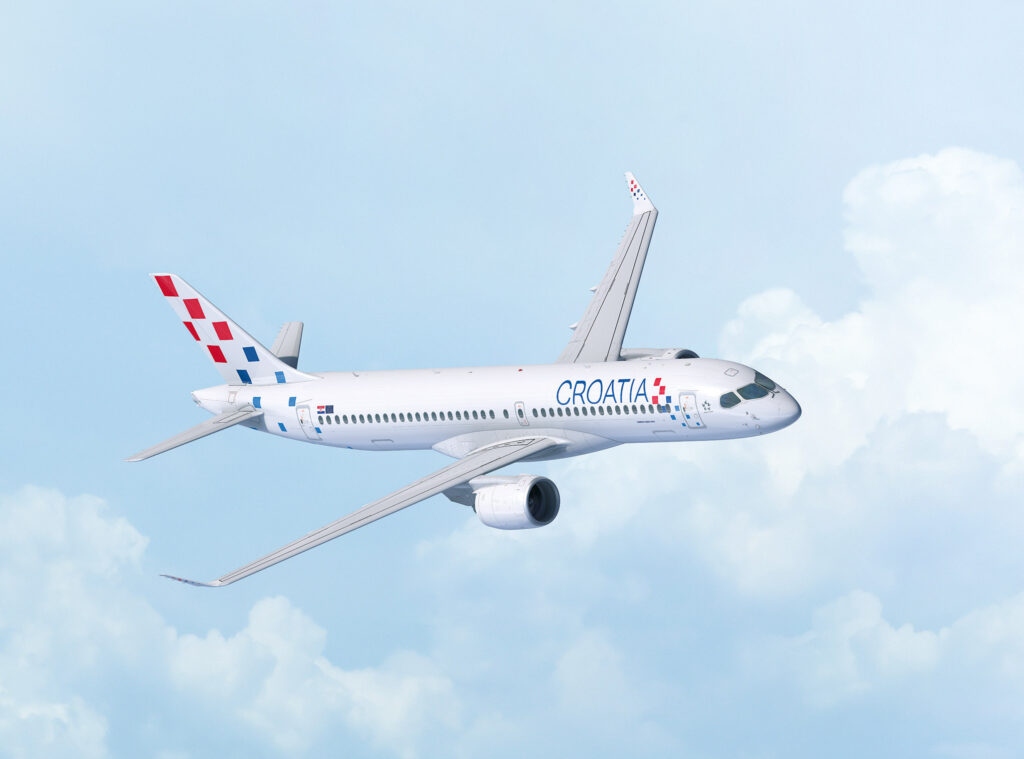 Prvi zrakoplov nove flote A220 Croatia Airlines dobio vizualni rebranding.