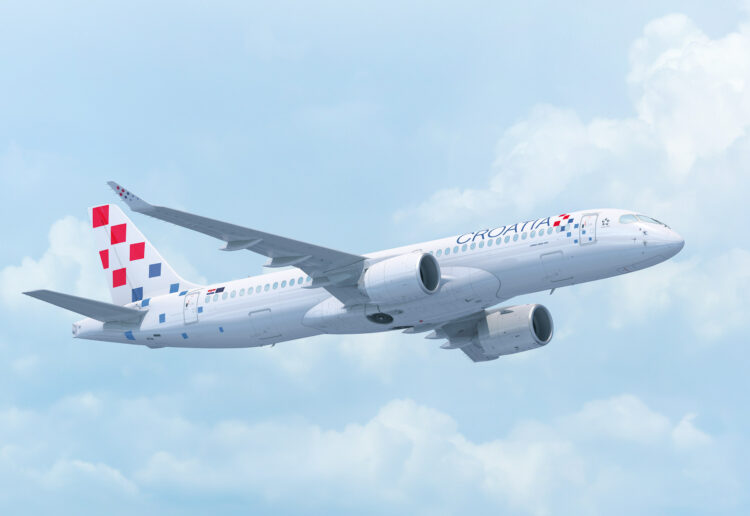 Prvi zrakoplov nove flote A220 Croatia Airlines dobio vizualni rebranding.