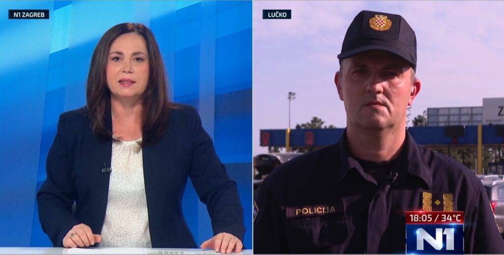 Sandra Križanec i policajac Nikola Milas