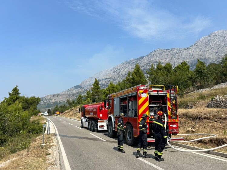 vatrogasci gase požar, vatrogasna kola