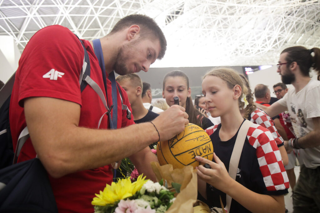 Svečani doček hrvatski olimpijaca u zračnoj luci Zagreb