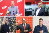 kandidati za predsjednika SDP-a: Siniša Hajdaš Dončić, Mirando Mrsić, Sanja Major, Mladen Kešer i Zoran Paunović