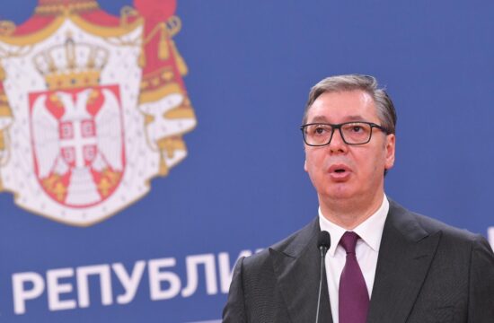 Aleksandar Vučić drži konferenciju za medije u Beogradu.